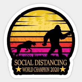 Bigfoot Social Distancing World Champion Sticker